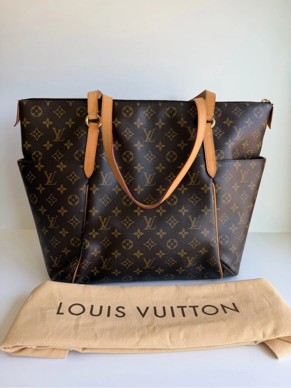Authentic Louis Vuitton Totally GM Monogram Canvas Shoulder Handbag Tote Purse